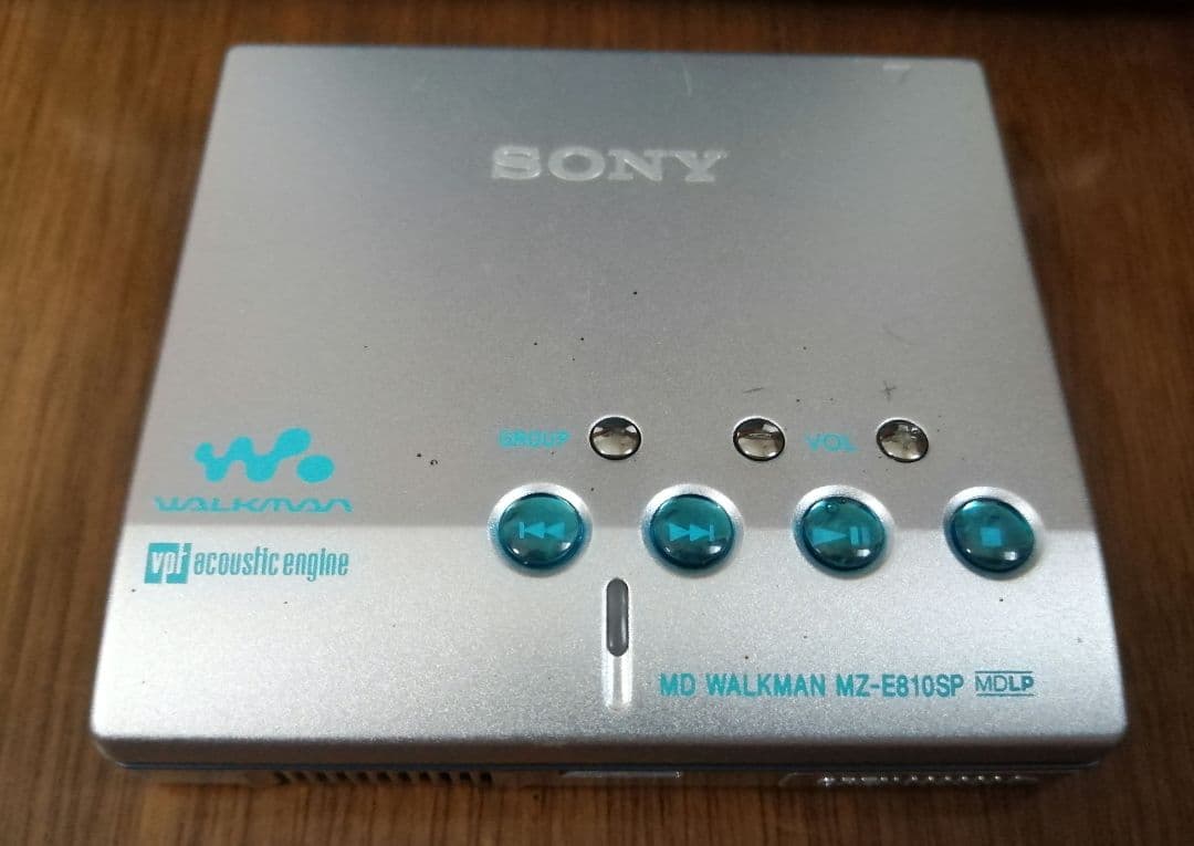 音確認済　SONY MDウォークマン MZ-E810SP 電池箱 スピーカー付き