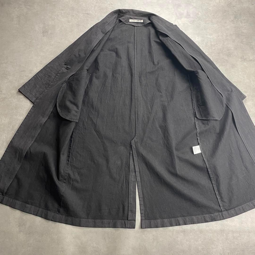 美品　evam eva エヴァムエヴァ コットンペーパーロングジャケット　Ⅰ