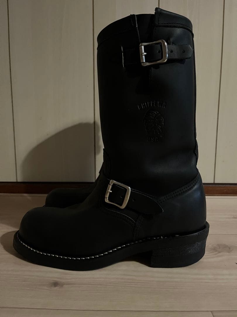 USA製 チペワ ブラック エンジニアブーツ 8E