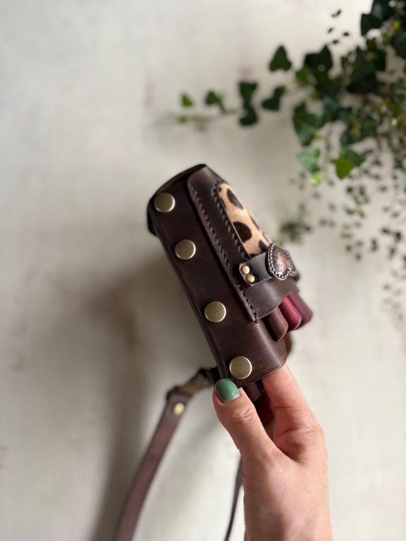 手染めチョコ、ハラコダルメシアンの大容量シザーケース