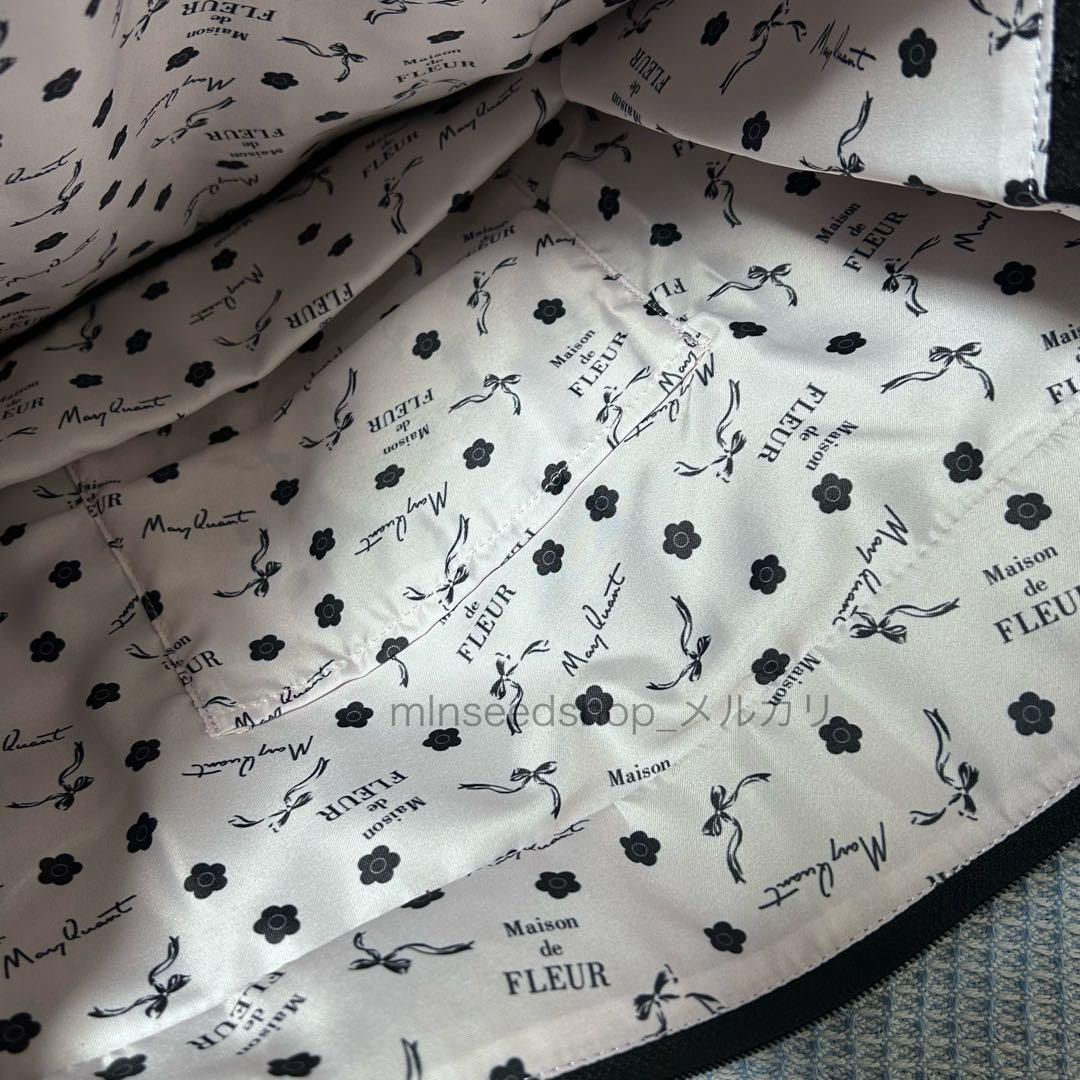 メゾンドフルール マリークワント トートバッグ Mサイズ ブラック