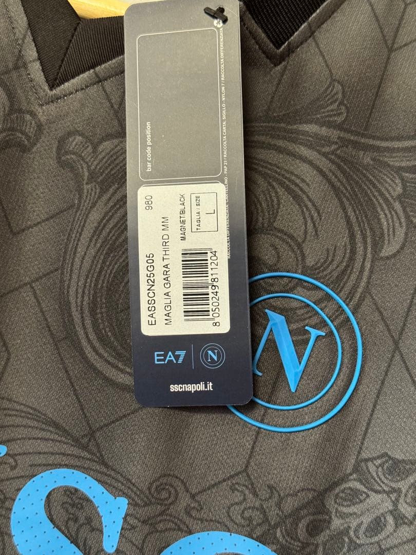 特別価格 正規品 24/25 ナポリ EA7 3rd ユニフォームLサイズ