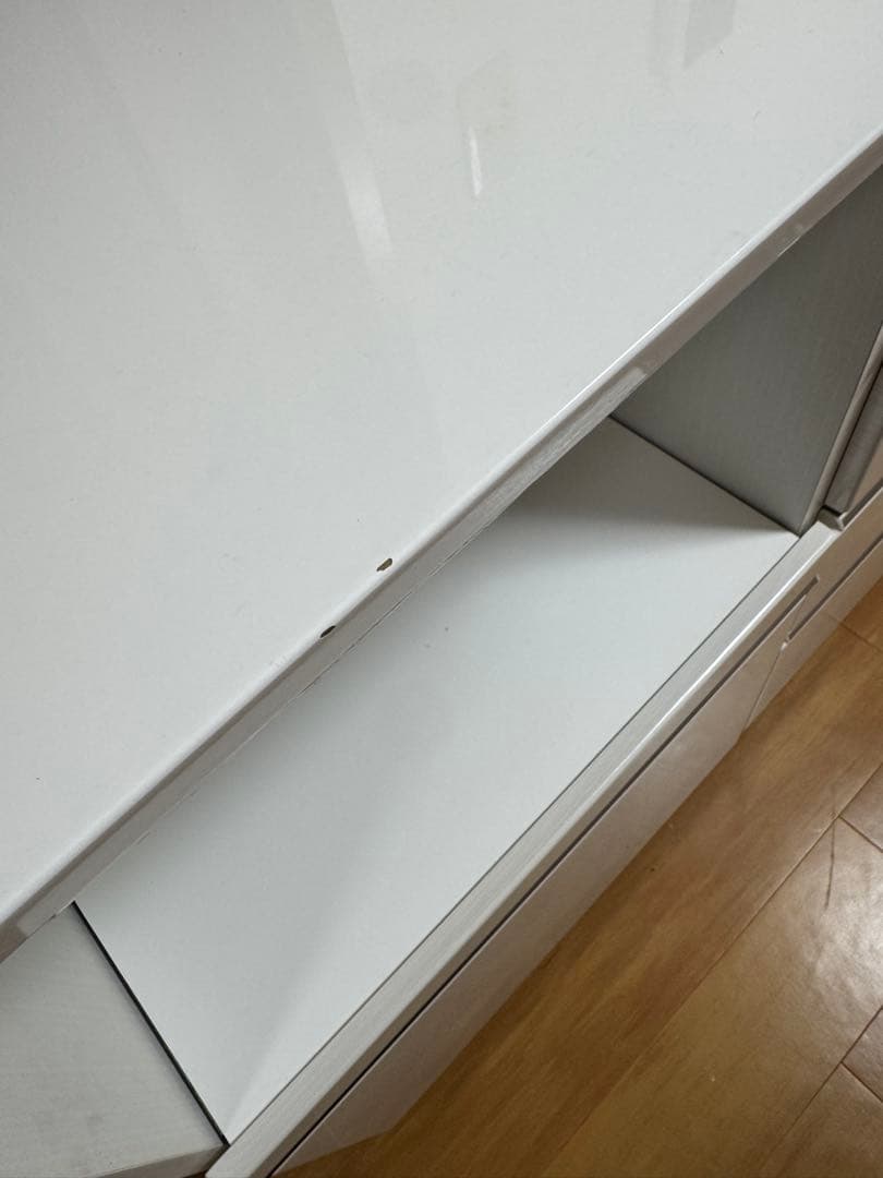 (幅)180cm キッチンボード/チェスト/食器棚/ホワイト