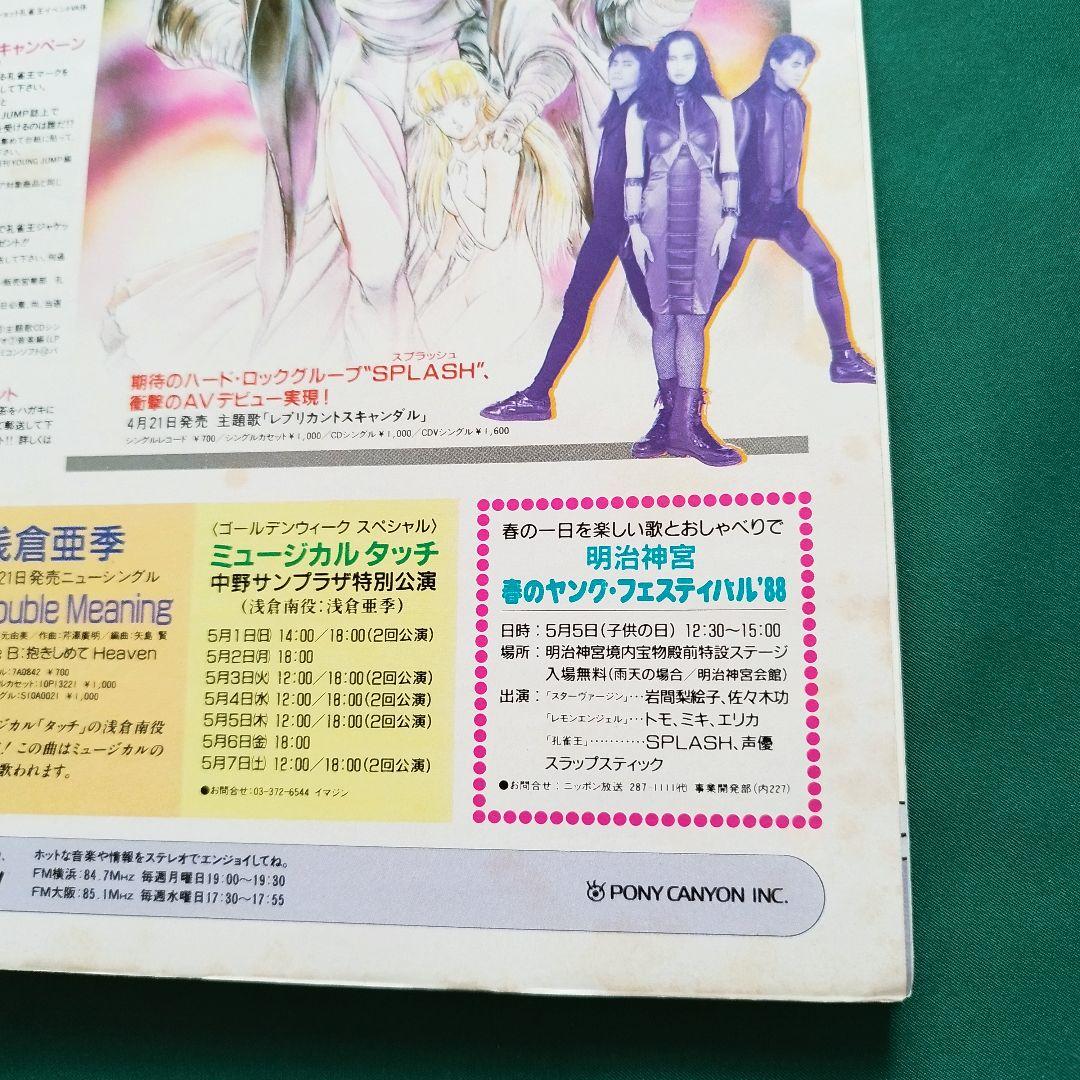 1988年5月 付録付 アニメディア 三銃士 ボーグマン ダーティペア 味っ子