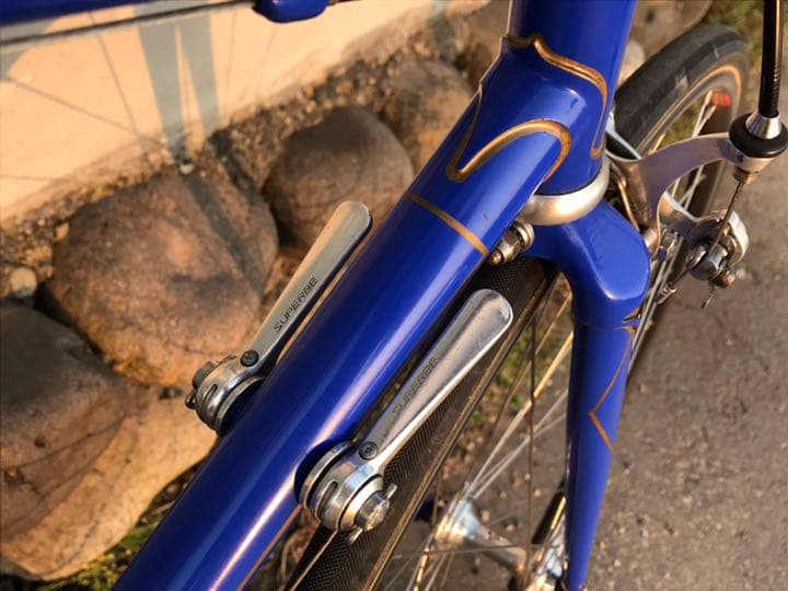 激レア整備済高級パーツフルカスタムクロモリロードバイク金線引き