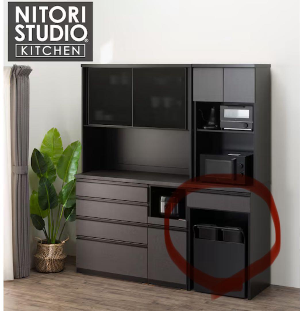 ニトリキャスター付きダストワゴン(ゴミ箱付き)