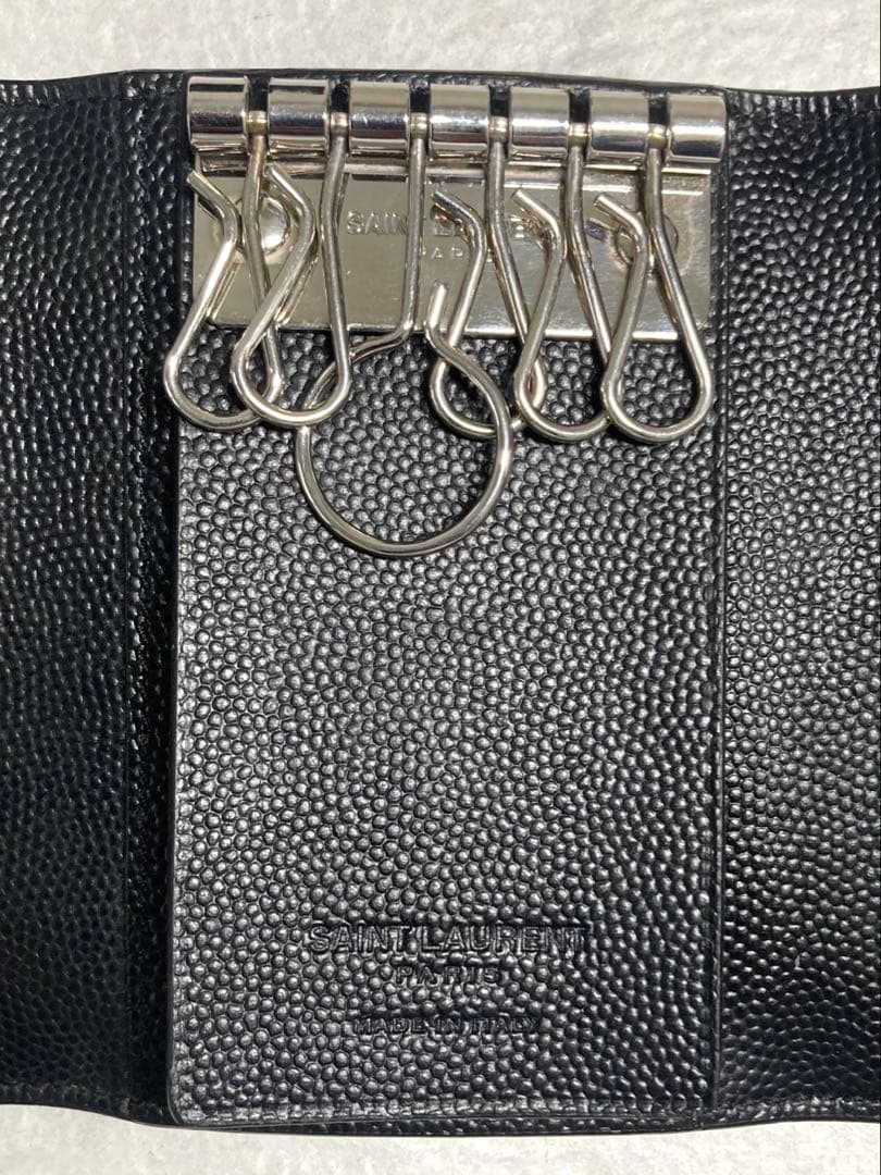 美品 サンローラン レザー 6連キーケース ブラック 黒