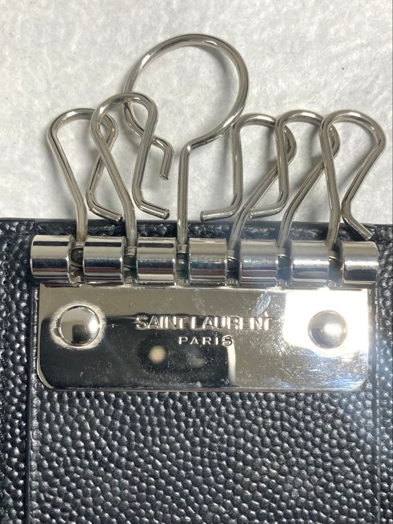美品 サンローラン レザー 6連キーケース ブラック 黒