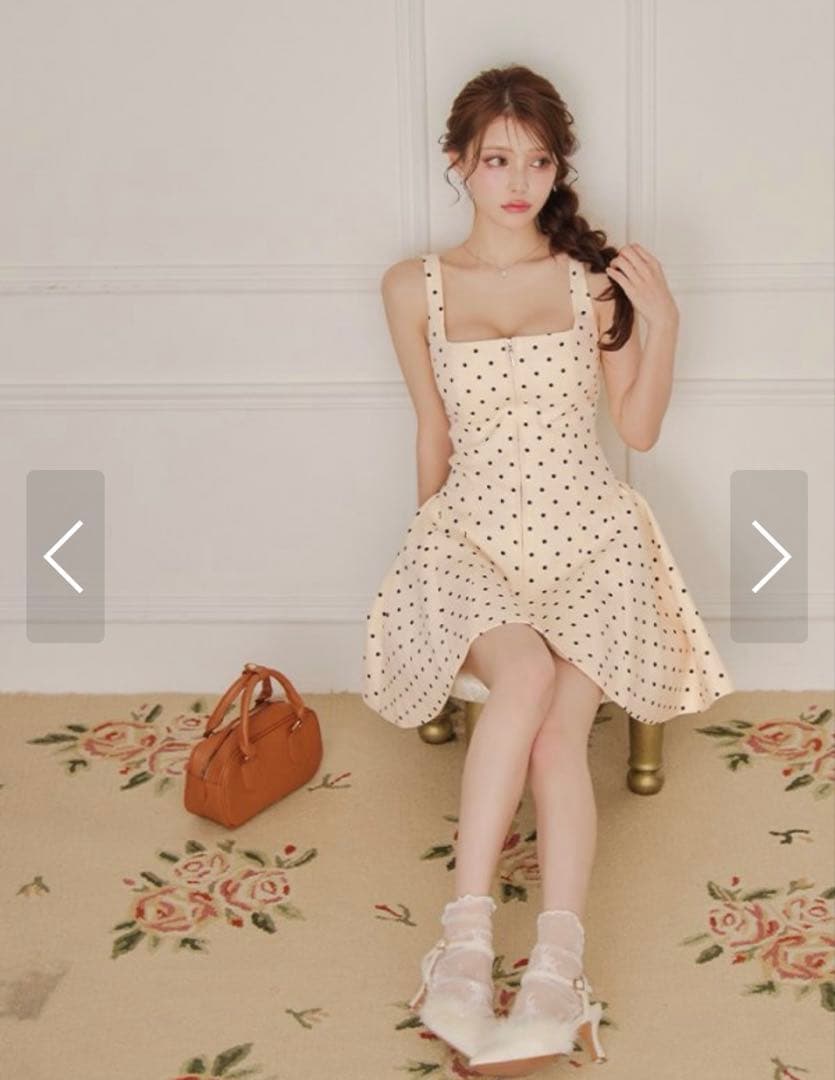 ERUKEI エルケイ　ドット柄ドレス