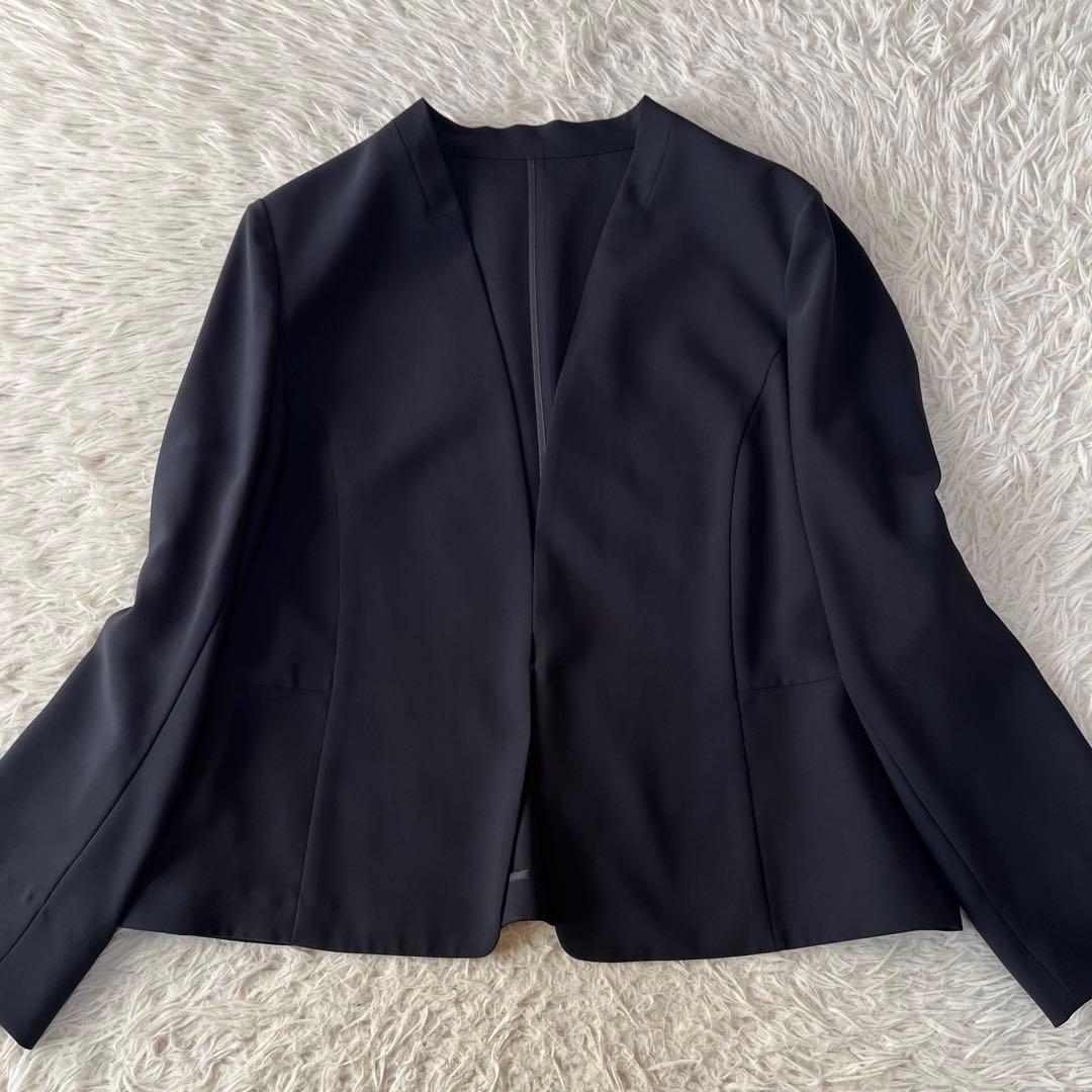 【美品】23区　ノーカラー　セットアップスーツ　希少サイズ