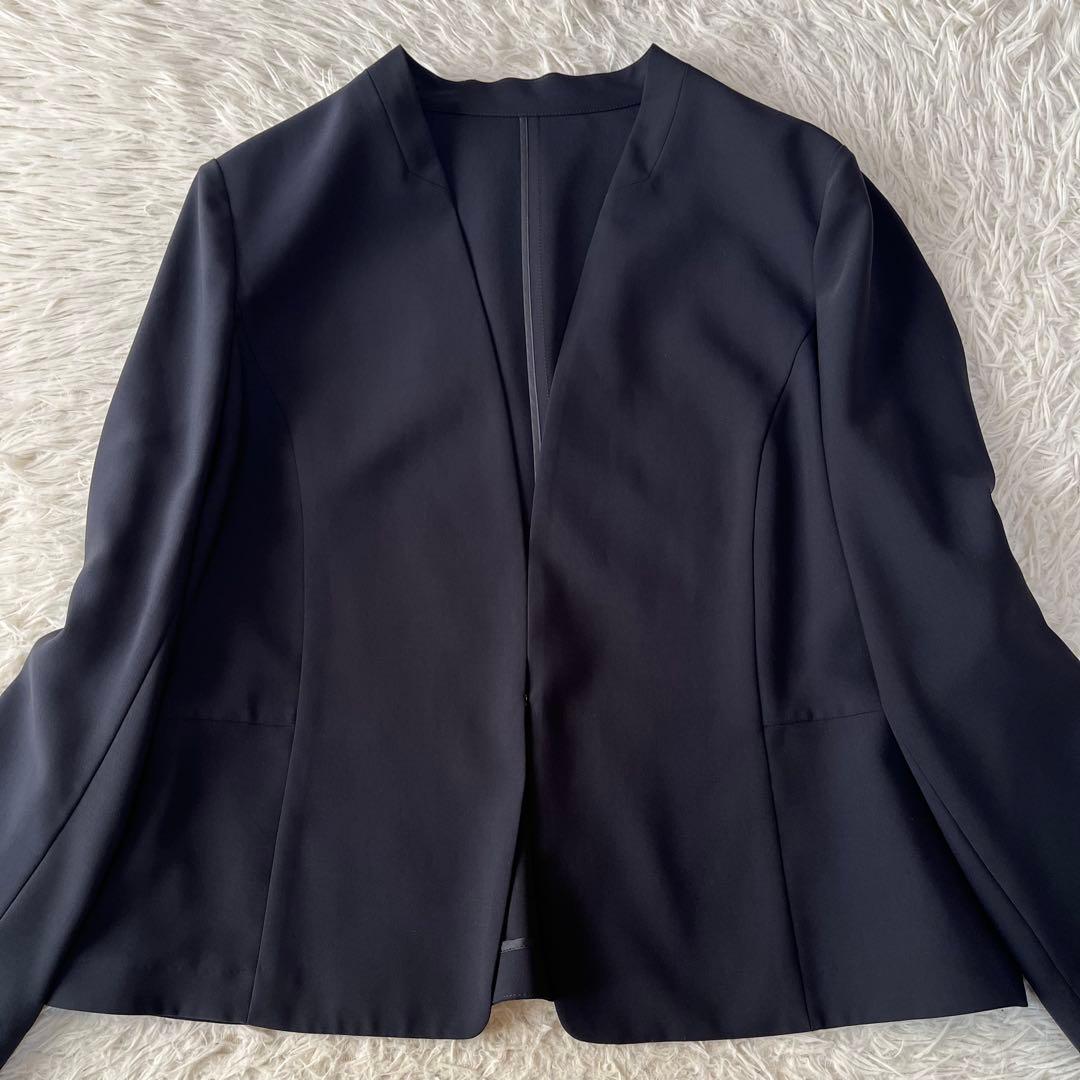 【美品】23区　ノーカラー　セットアップスーツ　希少サイズ