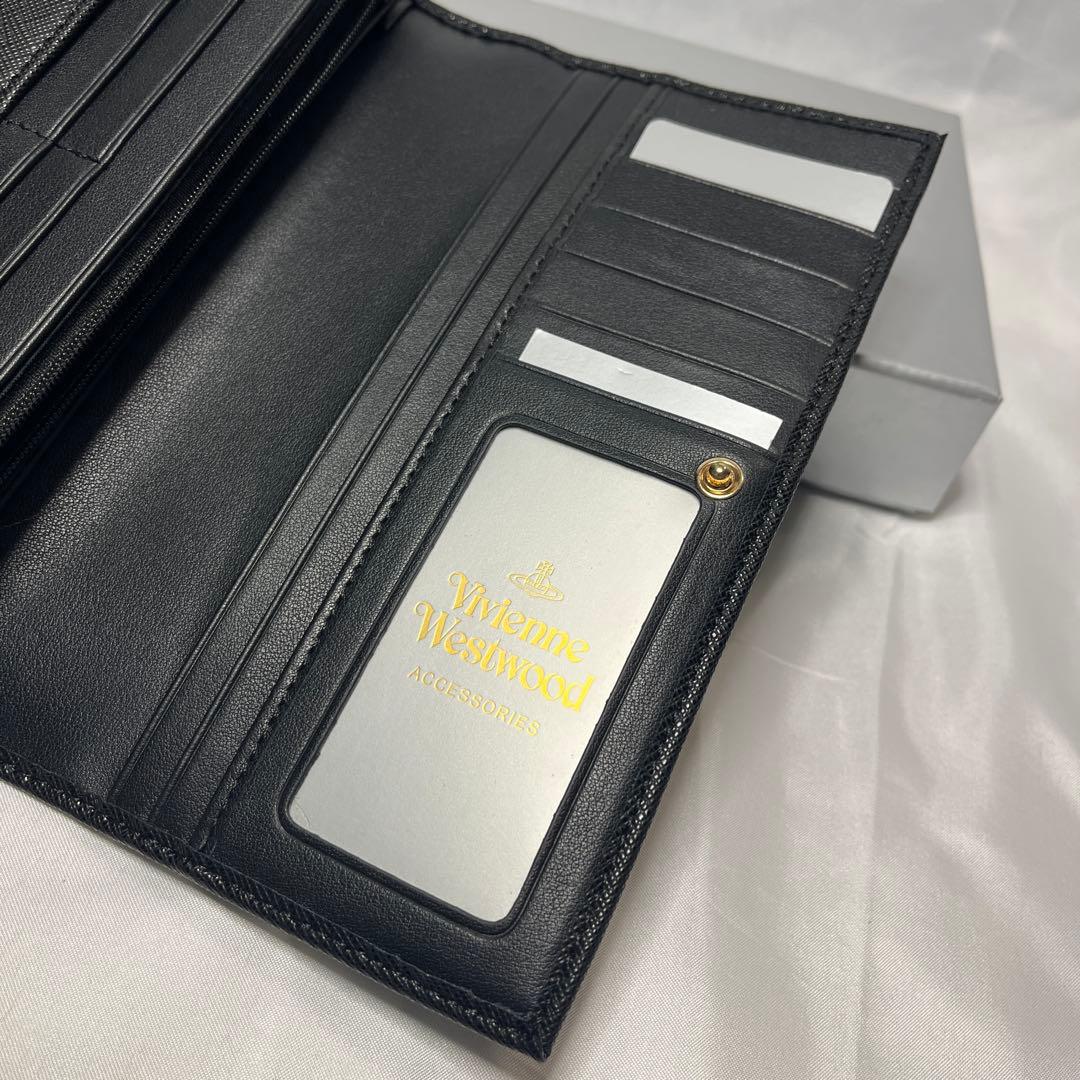 新品 Vivienne Westwood ブラック ゴールドオーブ 長財布
