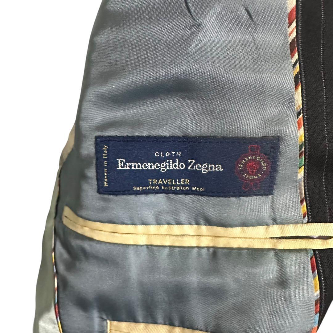 国産美品✨Paul Smith × zenia生地 ストライプ 2ピース紺 M