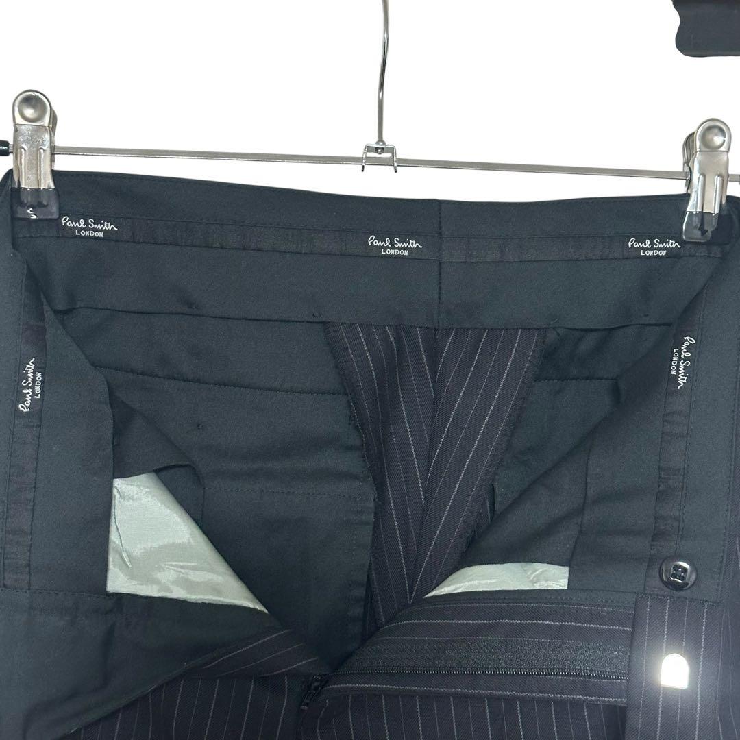 国産美品✨Paul Smith × zenia生地 ストライプ 2ピース紺 M