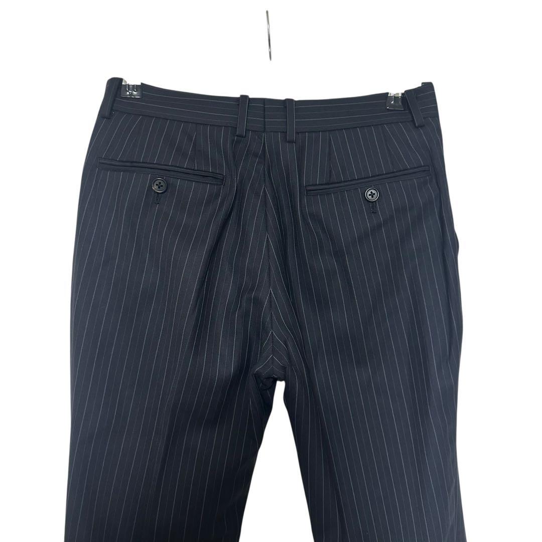 国産美品✨Paul Smith × zenia生地 ストライプ 2ピース紺 M