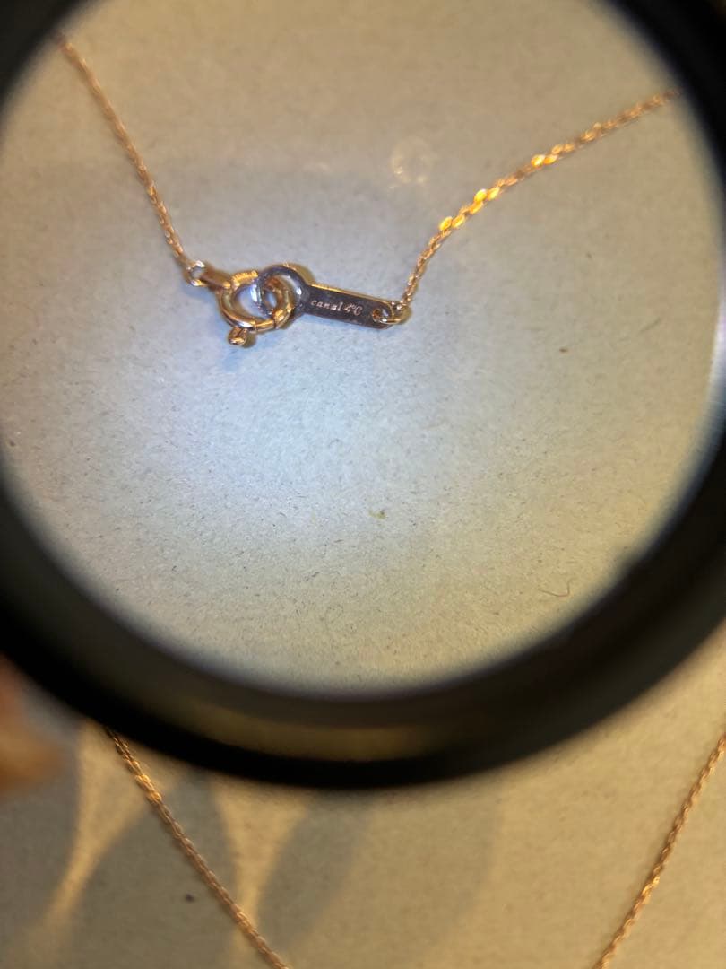 kou☆規約厳守早い者勝ち☆　canal 4℃ K10 ダイヤ付ネックレス