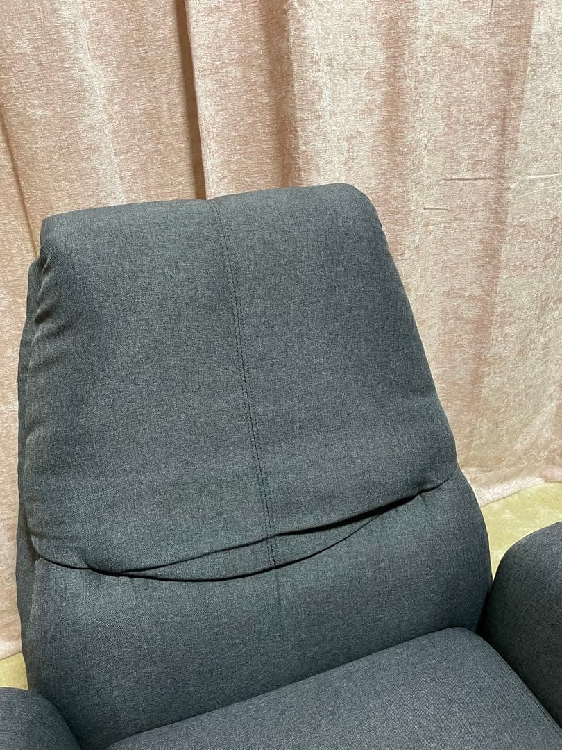 ニトリ　座面 低反発　回転座椅子　Nレスト　デニム　リクライニングチェア