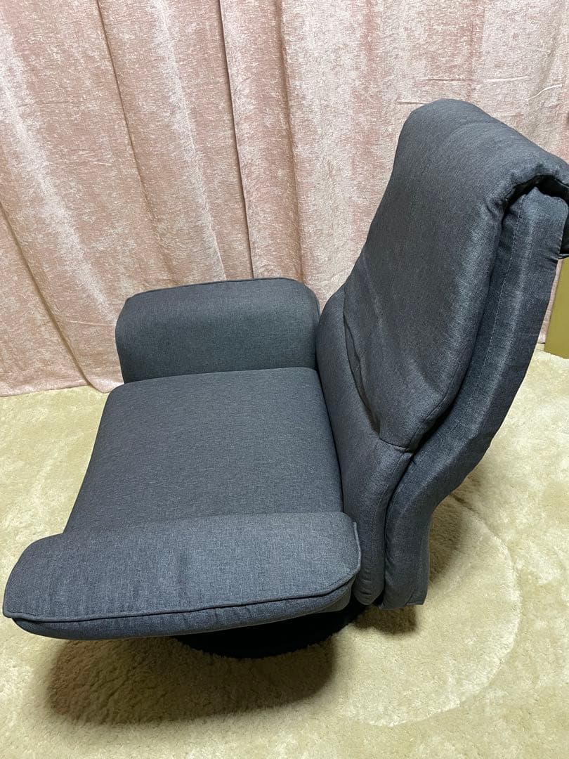 ニトリ　座面 低反発　回転座椅子　Nレスト　デニム　リクライニングチェア