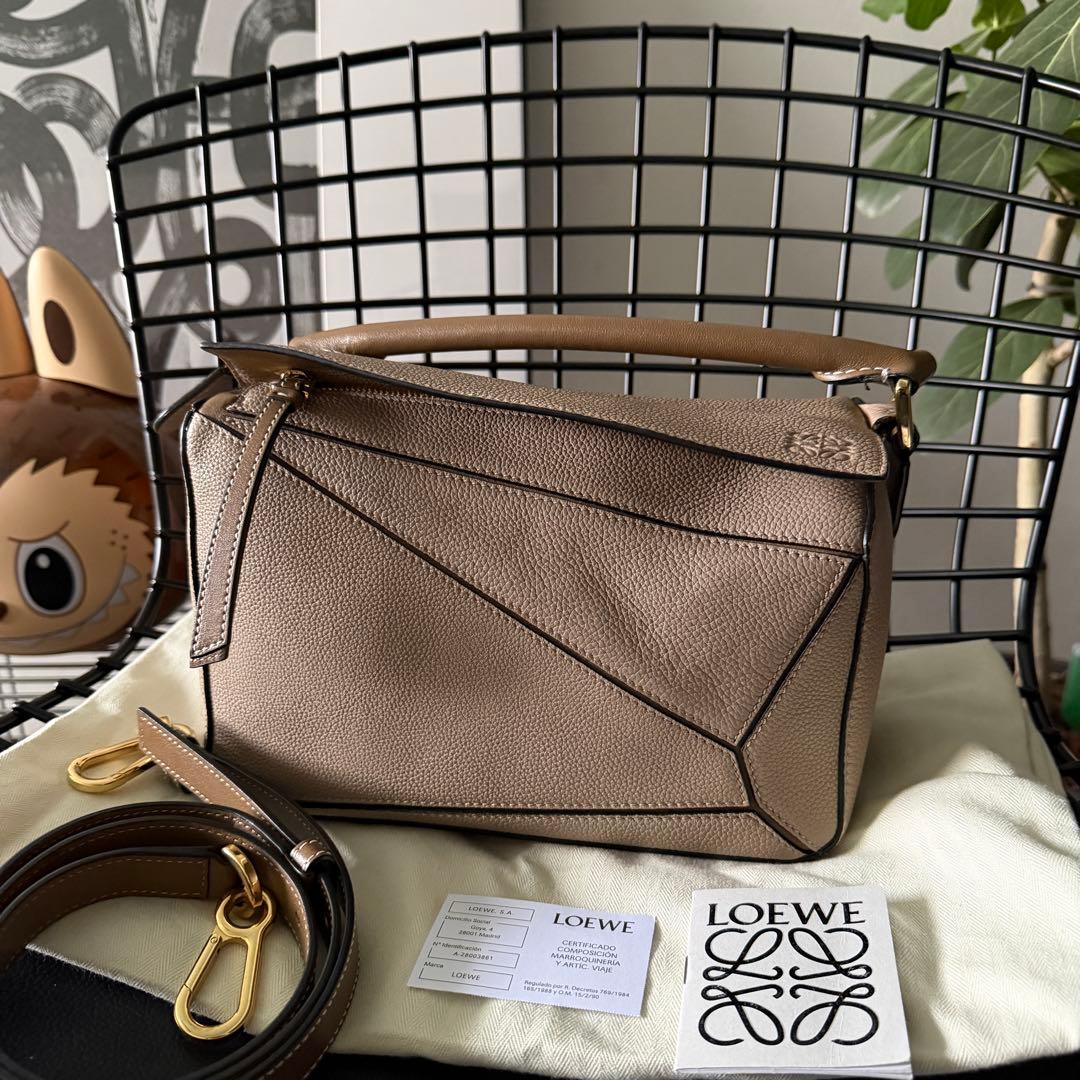 ロエベ パズルバッグ スモール サンド ソフトグレインカーフ ショルダーバッグ