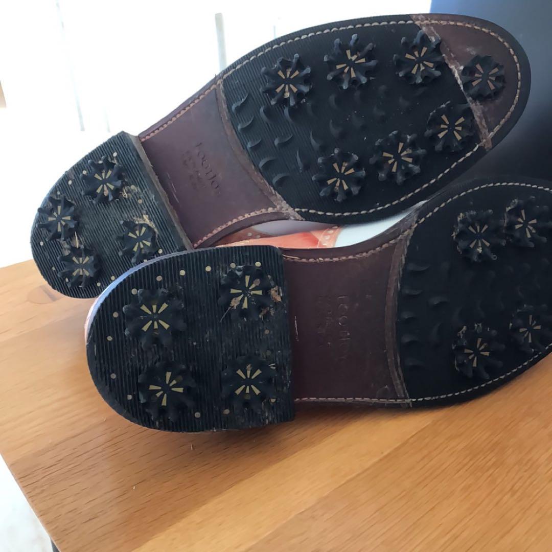 レザーゴルフシューズ ホワイト/ピンク