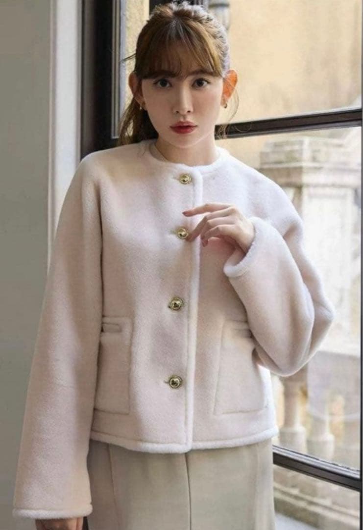 ♡*送様 herlipto ローザンヌウールショートコート　S新品