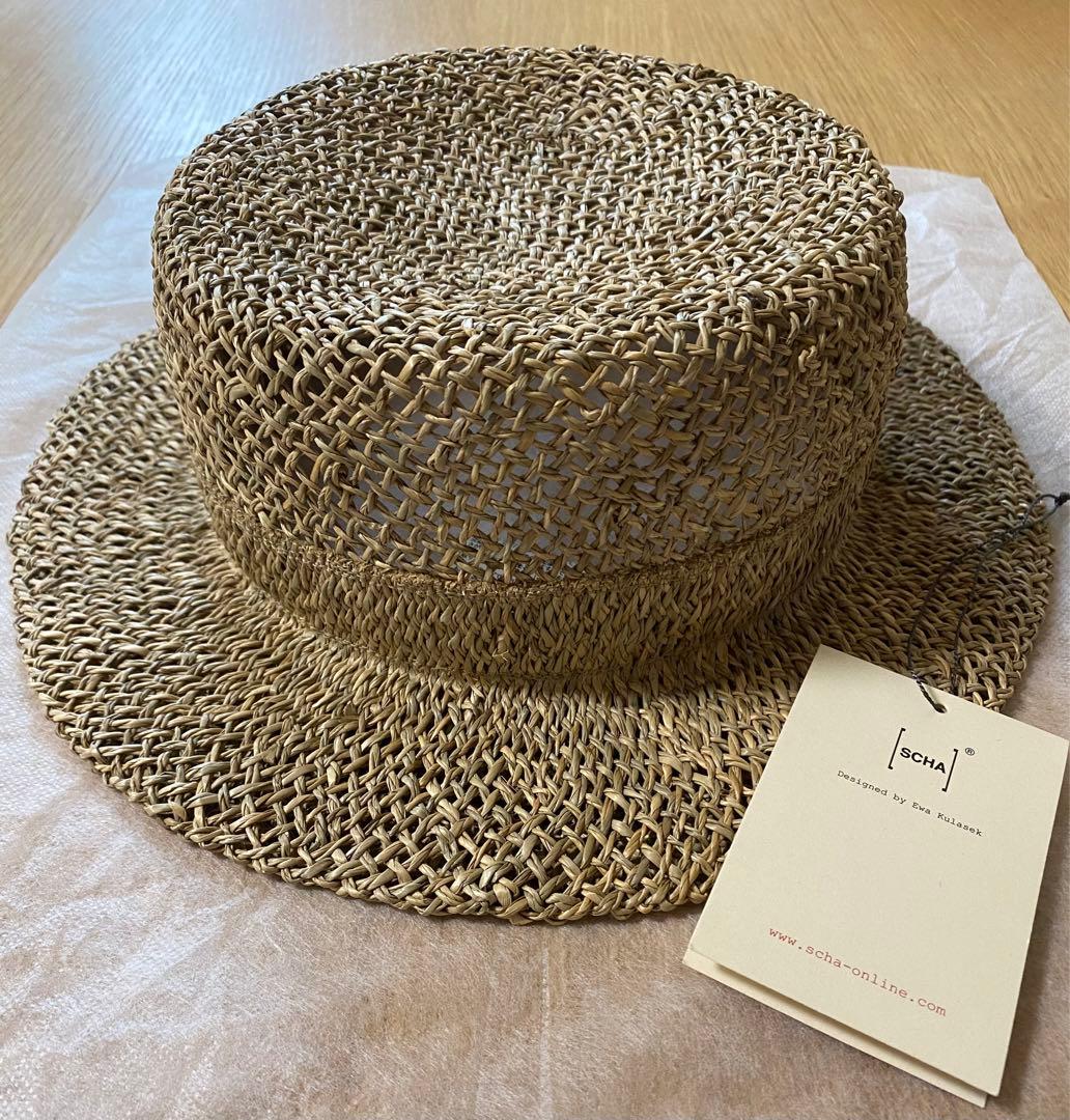 新品未使用品　SCHA 麦わら帽子　ストローハット