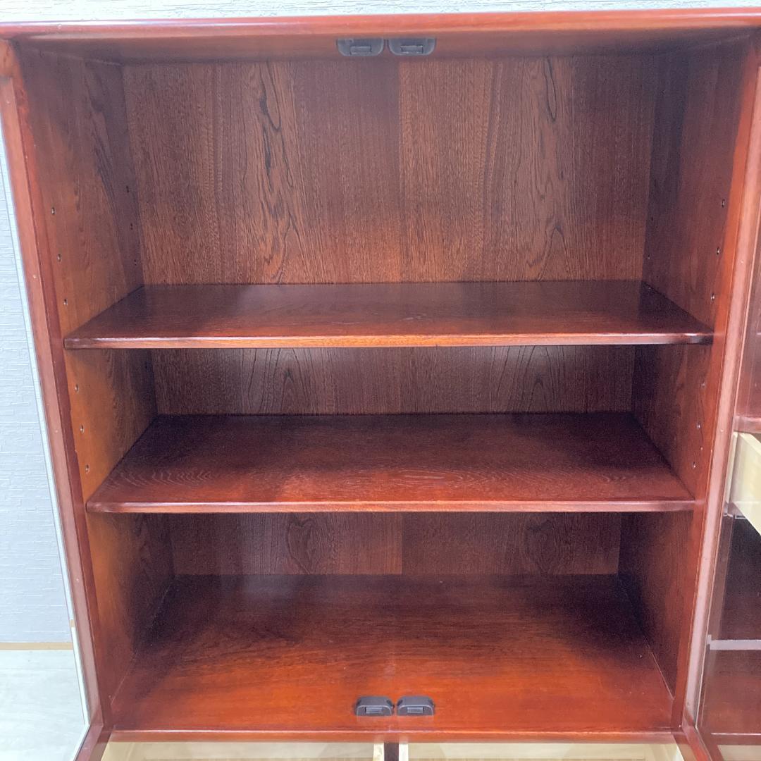 【カリモク】茶棚　水屋箪笥　飾り棚　キャビネット　茶箪笥　食器棚　古民家　和室