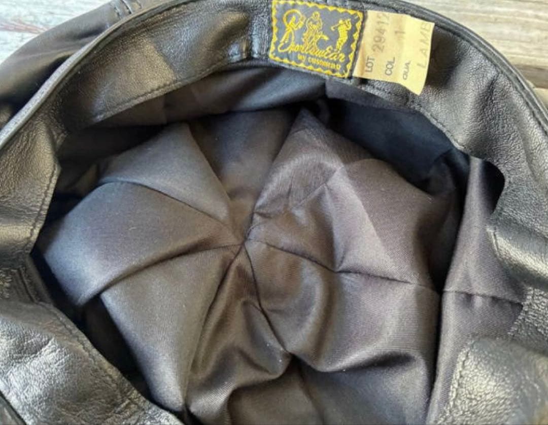 『Joker』 黒 レザー キャスケット