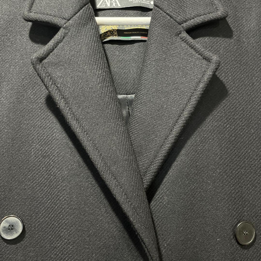 お値下げZARA MANTECOオーバーサイズ ウールブレンドコート Mブラック