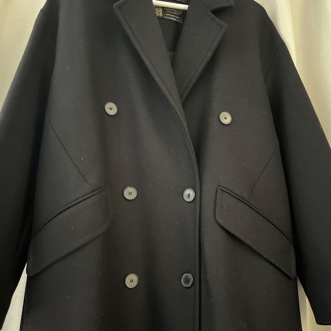 お値下げZARA MANTECOオーバーサイズ ウールブレンドコート Mブラック
