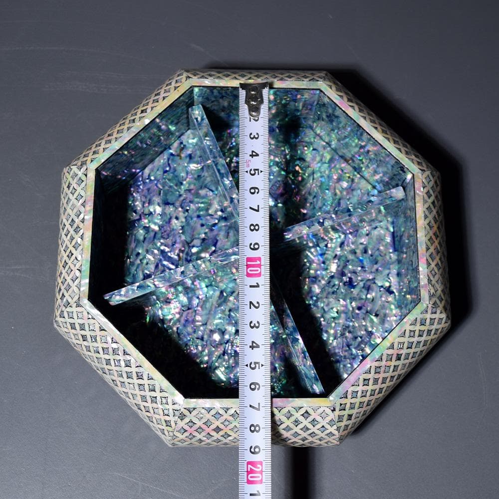 朝鮮美術 朴鎬仁 螺鈿細工 八角 蓋付 小箱 小物入 菓子鉢 螺鈿 骨董 古美術