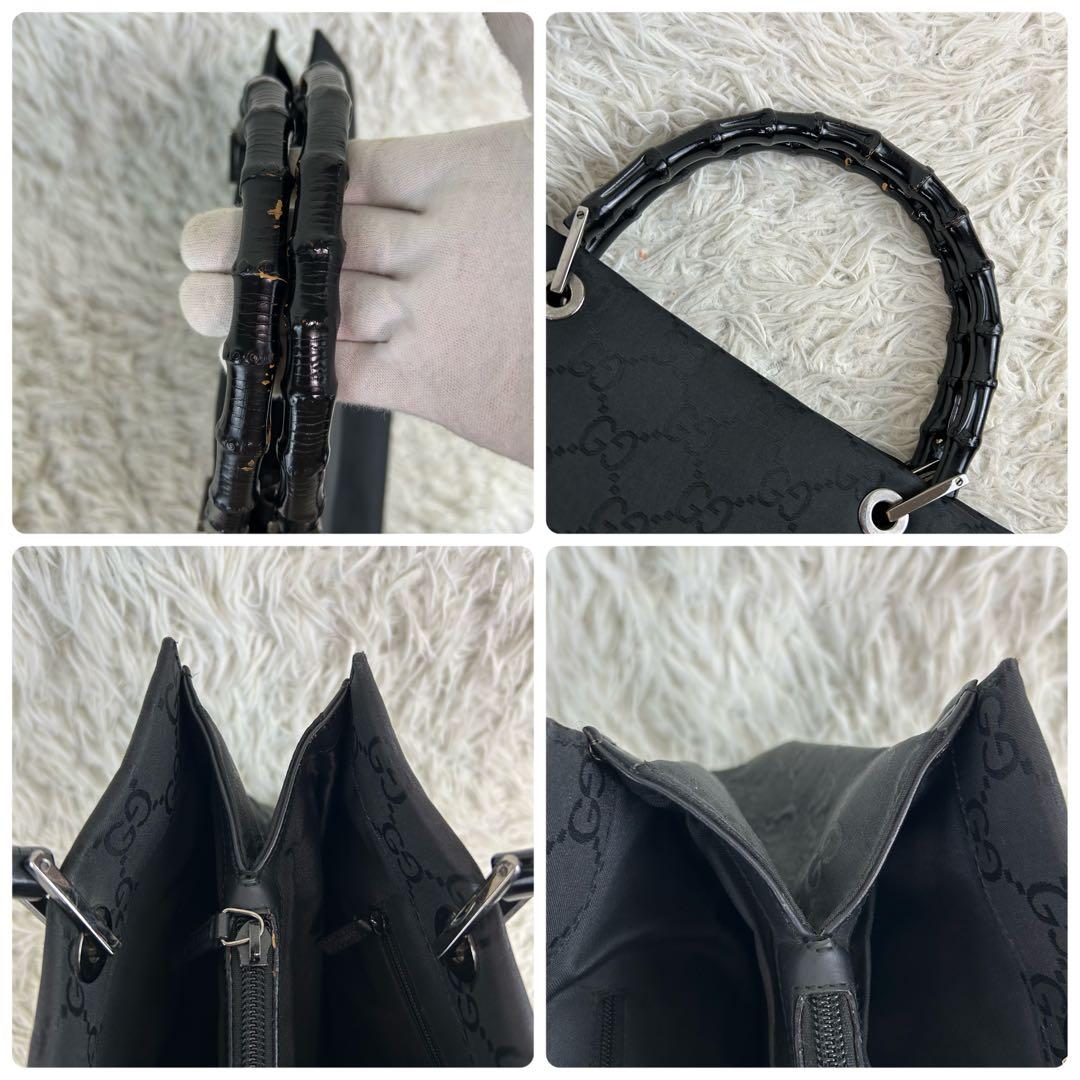 GUCCI トートバッグ ハンドバッグ ナイロン GG　バンブー 総柄