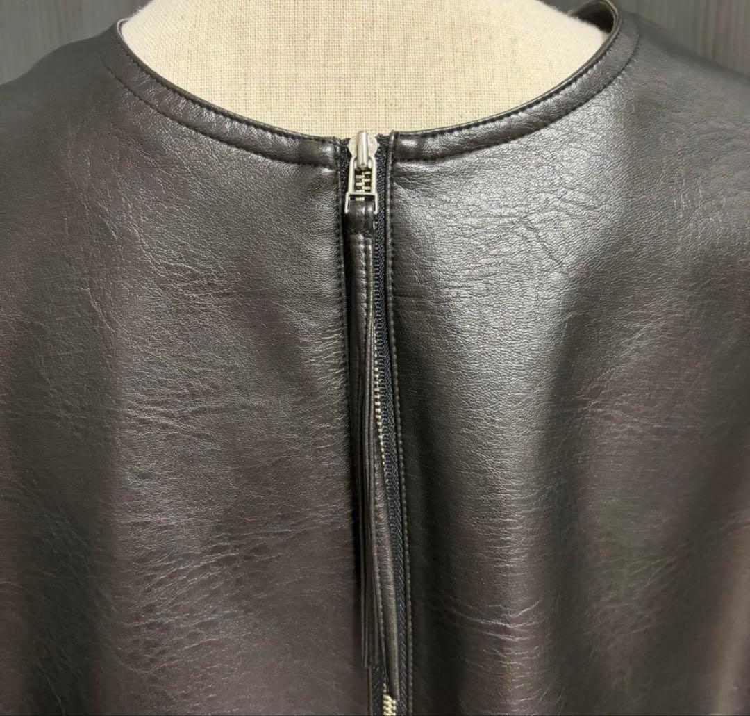 完売品　メゾンスペシャル　フェイクレザー　オーバーチュニック　tシャツ　ワンピ