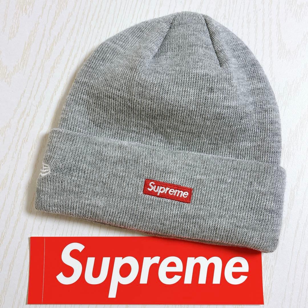 2点セット　Supreme ニット帽　ビーニー　ツノ　Sロゴ　グレー