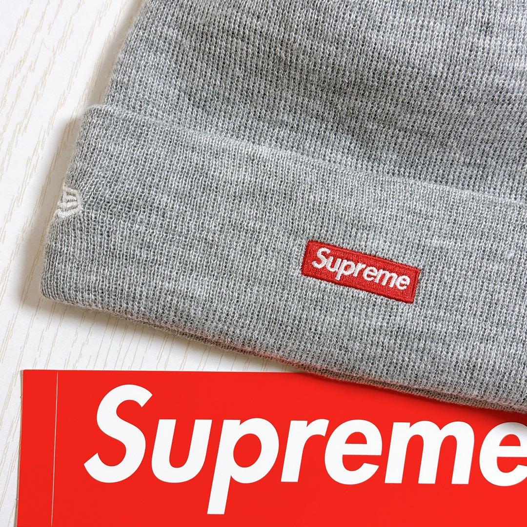 2点セット　Supreme ニット帽　ビーニー　ツノ　Sロゴ　グレー