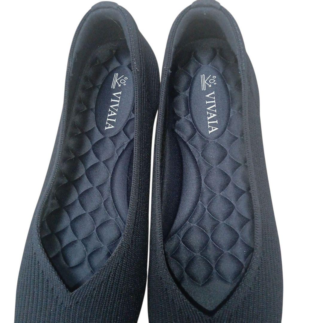 美品★VIVAIA★ビバイア★フラットシューズ★スクエアトゥ★撥水★軽量