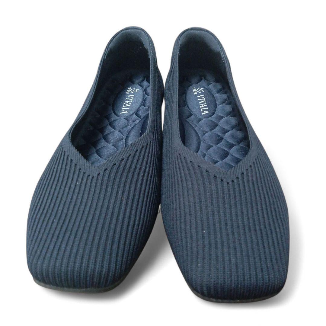 美品★VIVAIA★ビバイア★フラットシューズ★スクエアトゥ★撥水★軽量