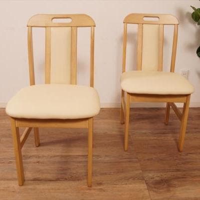 2脚セット【新品】ダイニングチェア　シンプル　ナチュラル　アウトレット