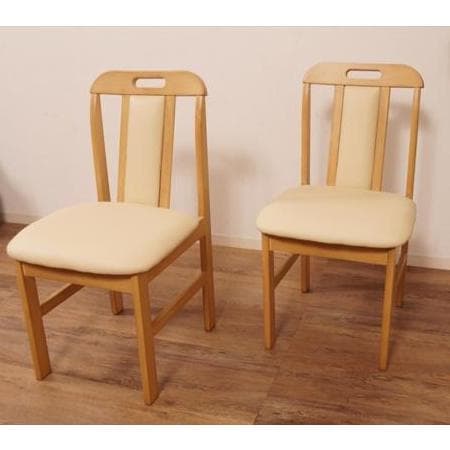 2脚セット【新品】ダイニングチェア　シンプル　ナチュラル　アウトレット