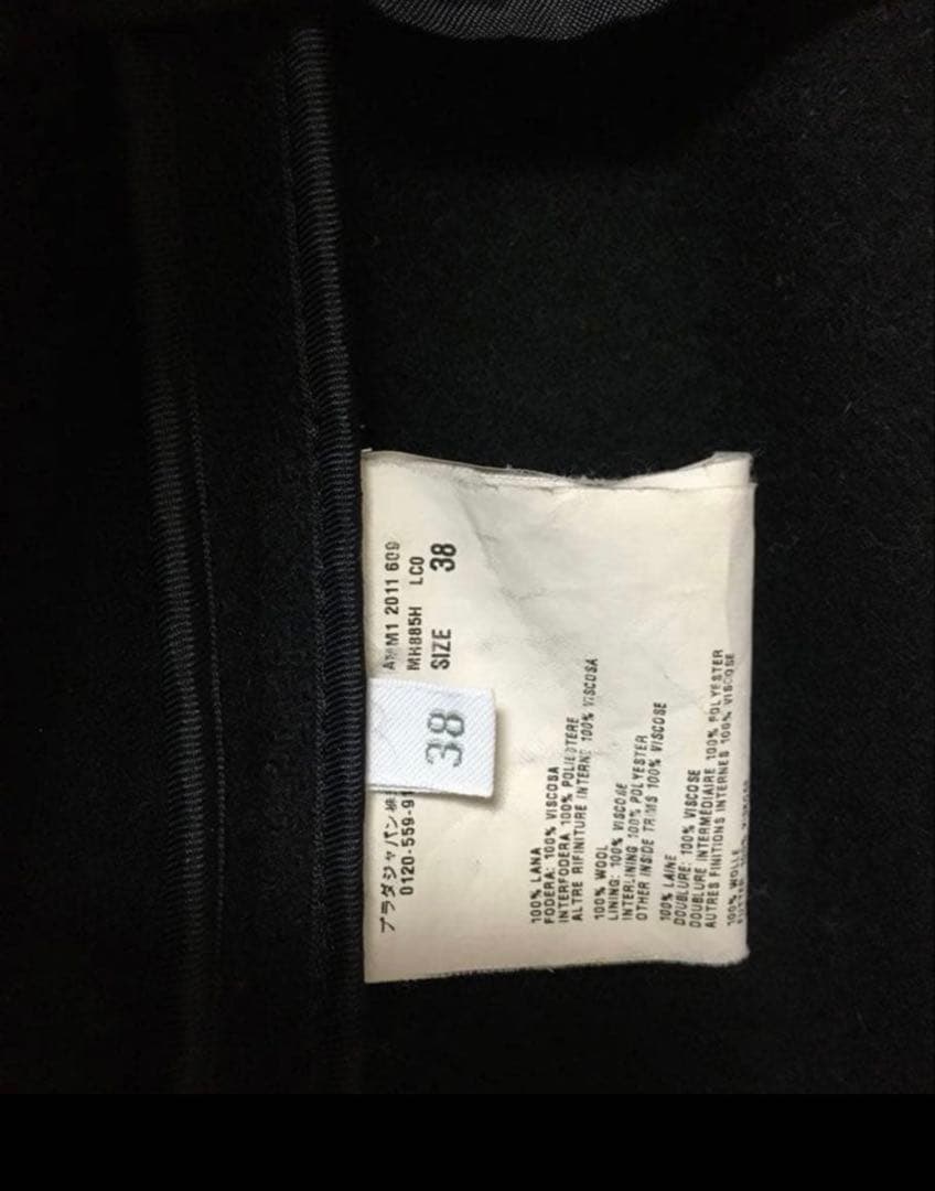 MIUMIU 黒 フード付きピーコート ダッフルコート　アウター