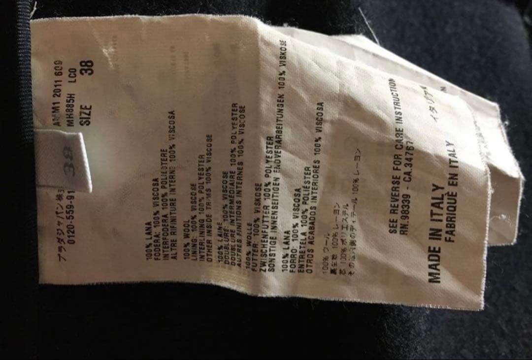 MIUMIU 黒 フード付きピーコート ダッフルコート　アウター