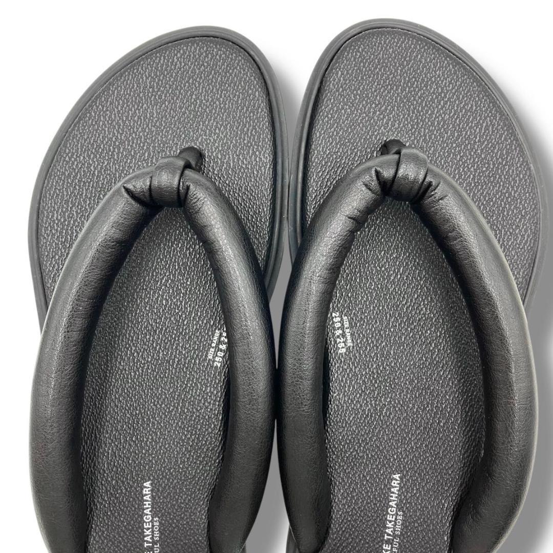 【未使用品】 トシノスケタケガハラ ビューティフルシューズ　トングサンダル　黒