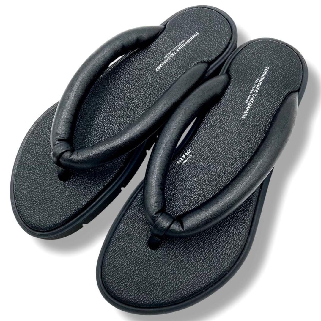 【未使用品】 トシノスケタケガハラ ビューティフルシューズ　トングサンダル　黒