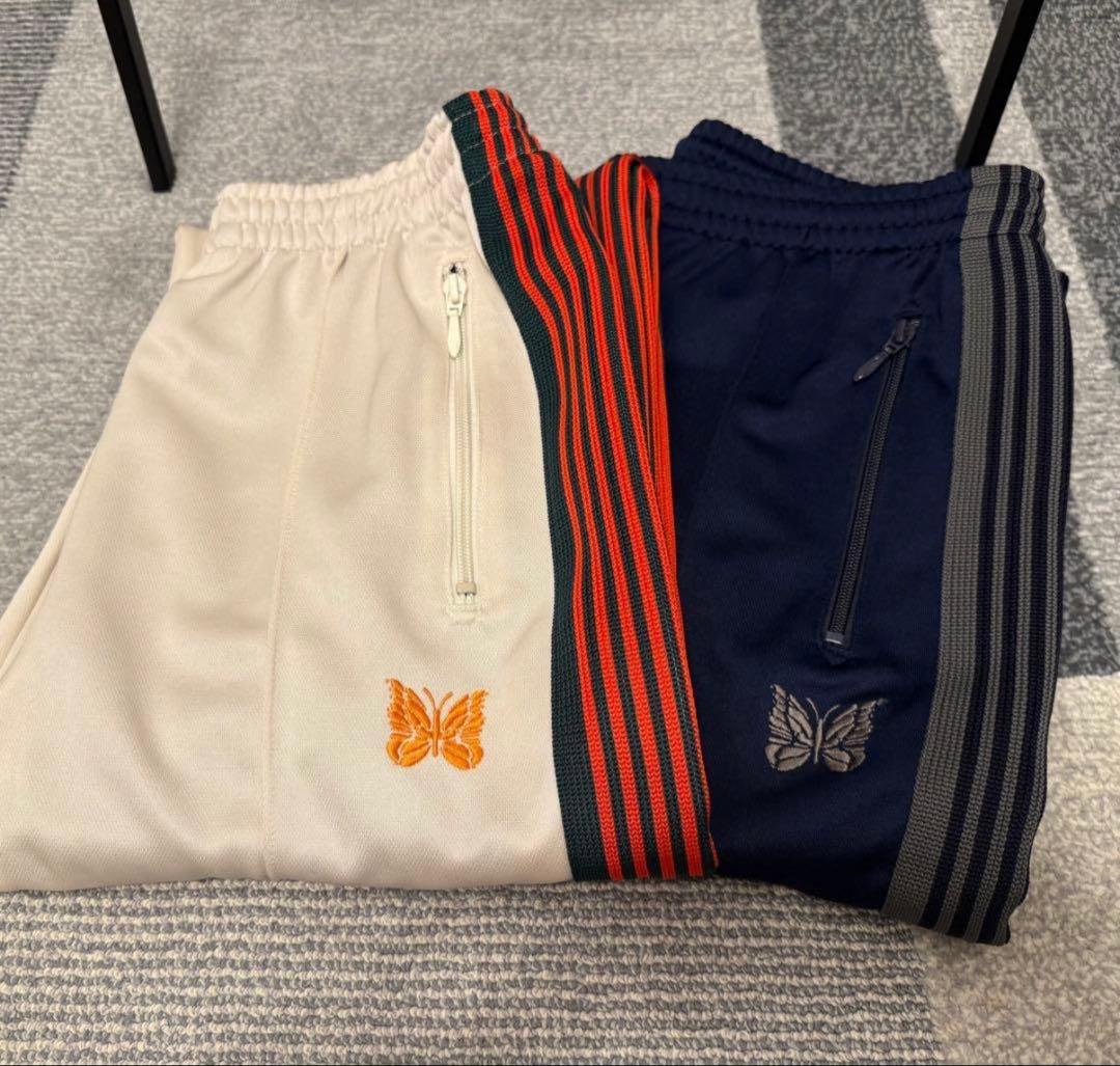Needles トラックパンツ ネイビー ホワイト S 2点セット