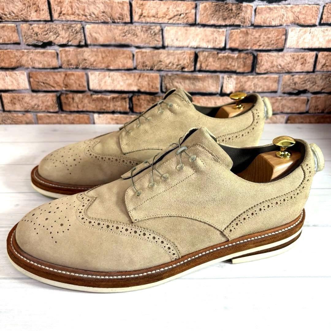 美品■ソフネット スペクタス■ドレスシューズ✨ウィングチップ メダリオン BOA