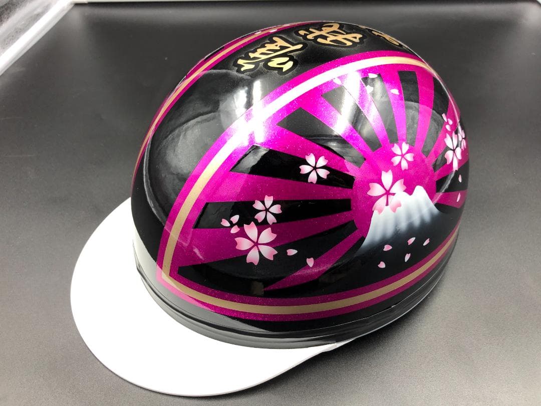 コルク半　カスタム　富士日章　マジック　ブラックピンクゴールド　ラメ　桜　唯我