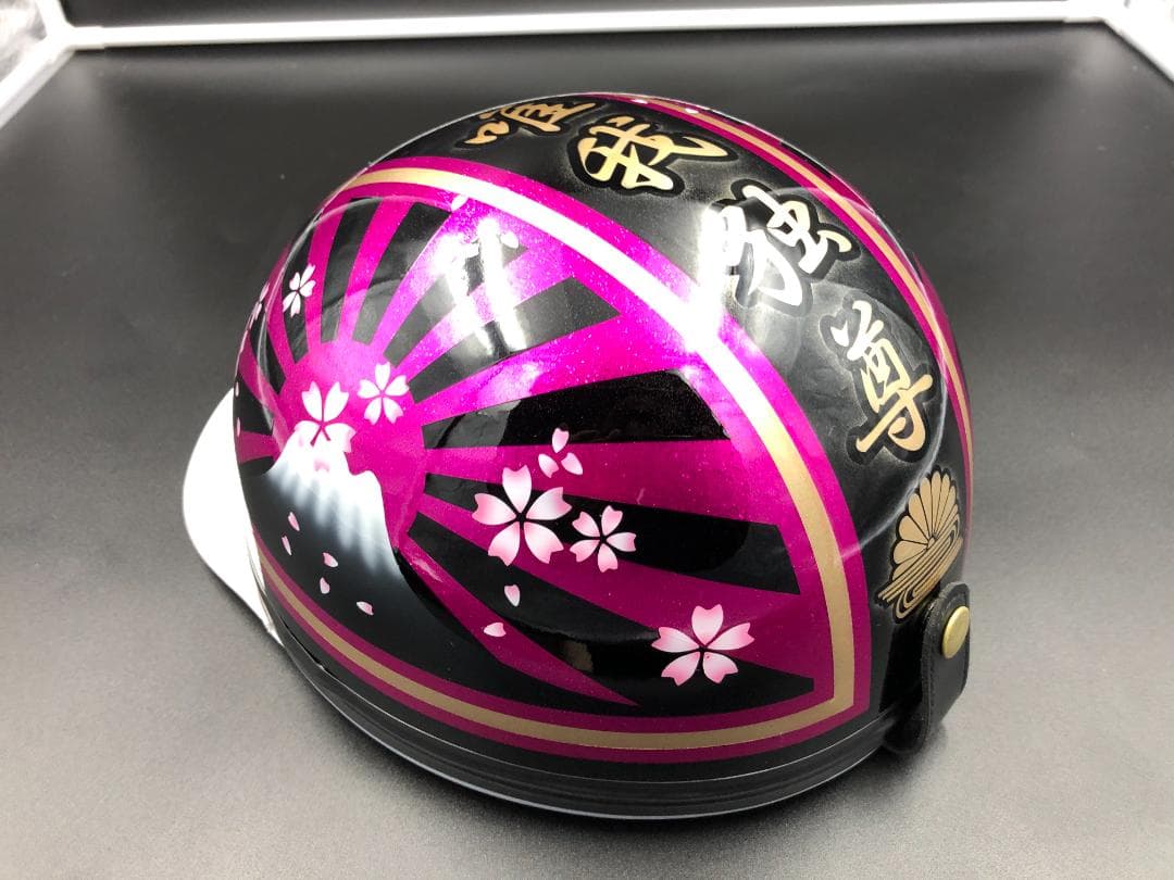 コルク半　カスタム　富士日章　マジック　ブラックピンクゴールド　ラメ　桜　唯我