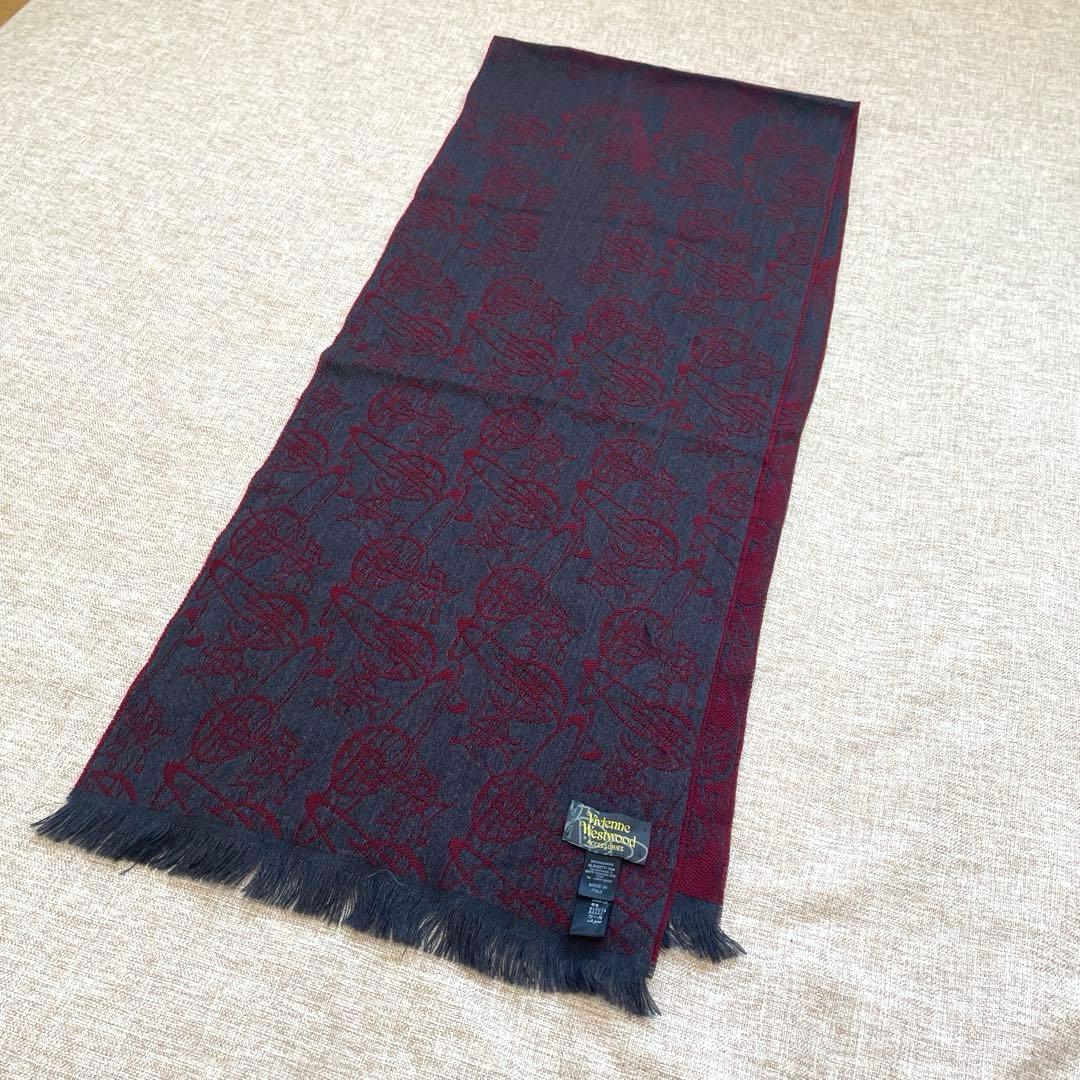 ヴィヴィアンウエストウッド イタリア製 ボルトー オーブ 総柄 マフラー