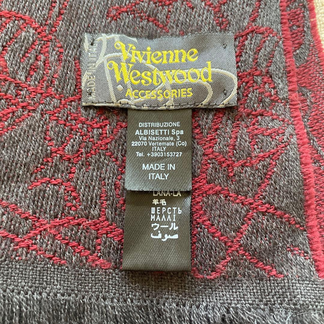 ヴィヴィアンウエストウッド イタリア製 ボルトー オーブ 総柄 マフラー