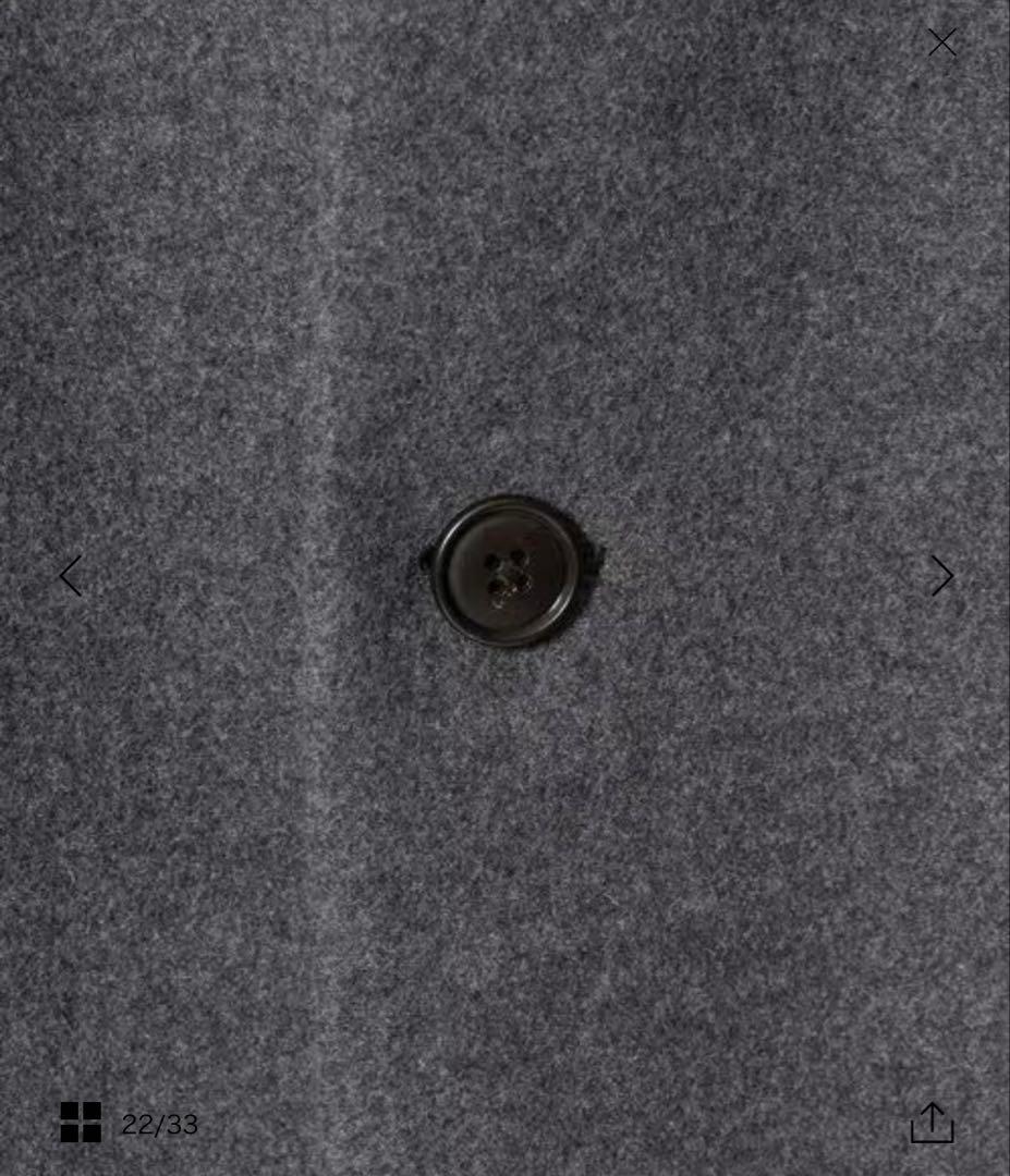 BEAUTY&YOUTH PE メルトン チェスターコート　ダークグレー　XL